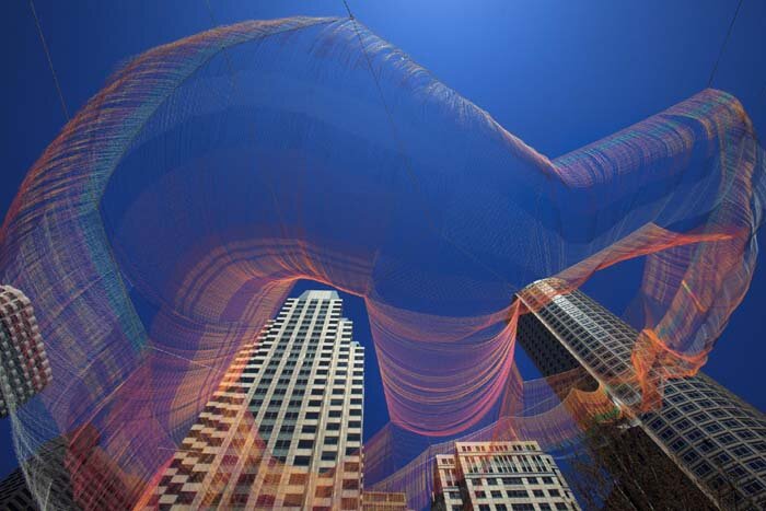 The sculpture emerged from an impossibly small wooden crate, hoisted, inch by inch and crane by crane, to span roughly half an acre in the air. Dina Rudick/Globe Staff