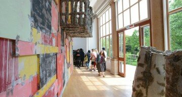 The British Pavillion on May 10, 2017 the first preview day of the Venice Biennale in Venice, Italy. Photograph by Casey Kelbaugh